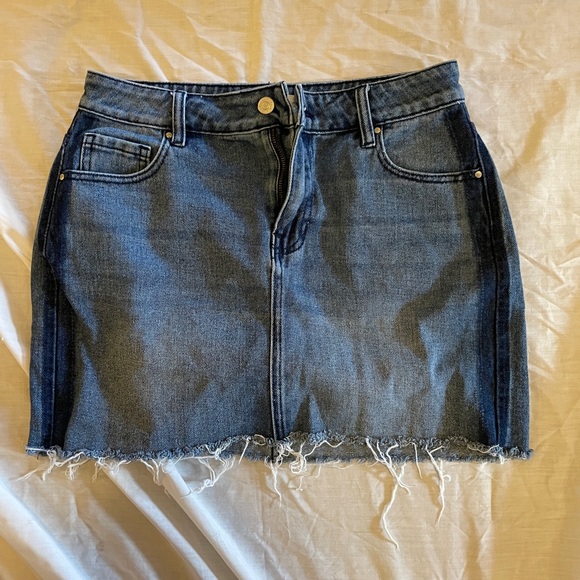 PacSun Dresses & Skirts - PacSun  Denim Distressed Mini Skirt Size 26